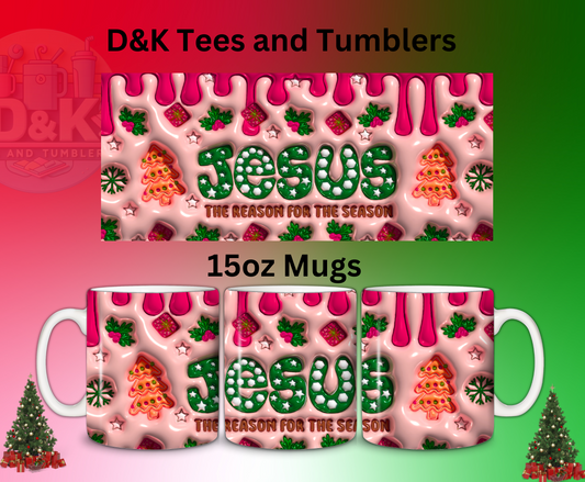 "Celebrate the Season: 15oz 3D Christmas Mug"