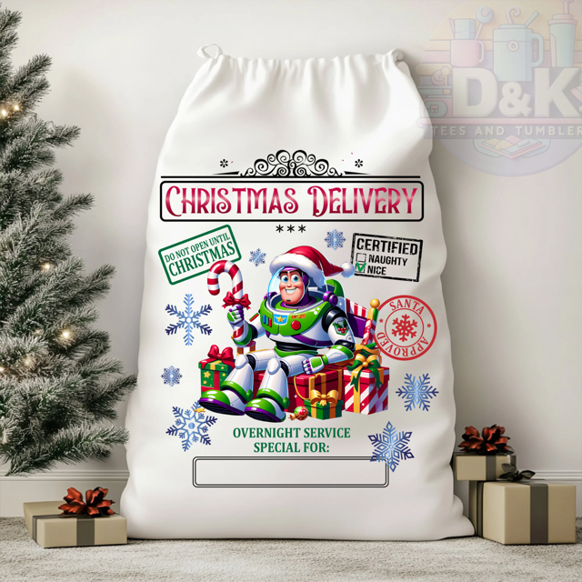 "Personalized Large Santa Sack" BUZZ