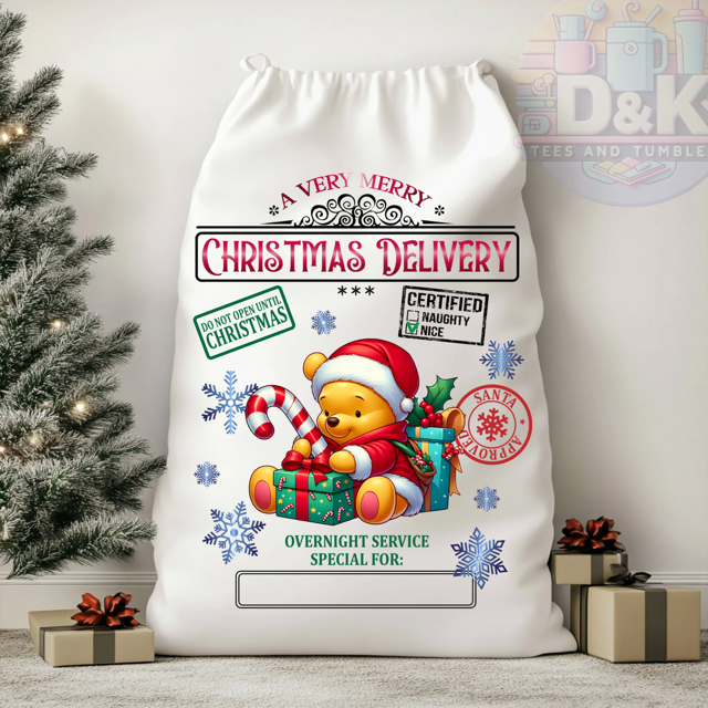 "Personalized Large Santa Sack" Pooh